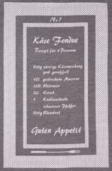 FONDUE NR. 1 allemand - linge de cuisine KULTSCHTOFF